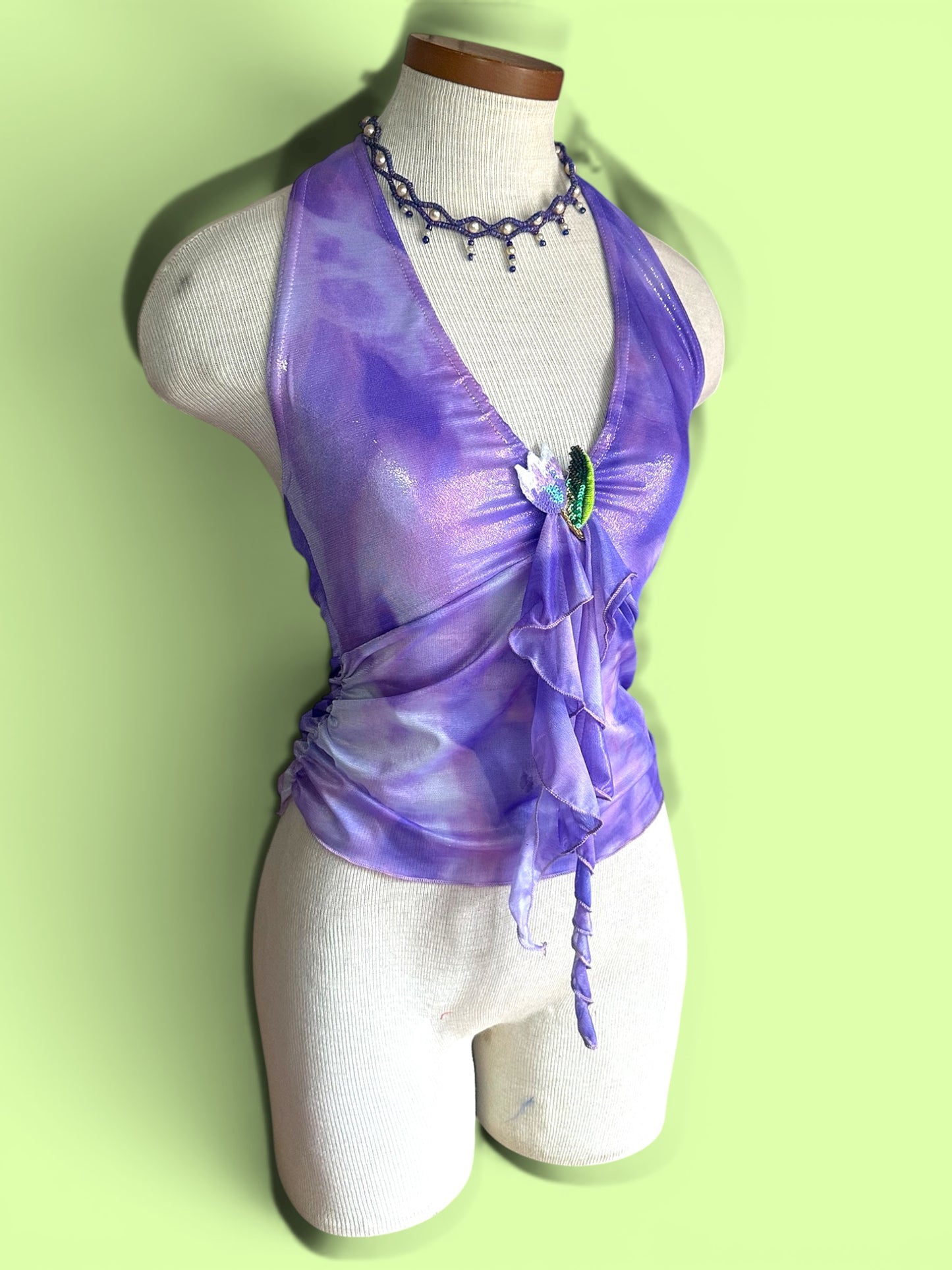 Pastel Fairy Lilac Halter Neck Top