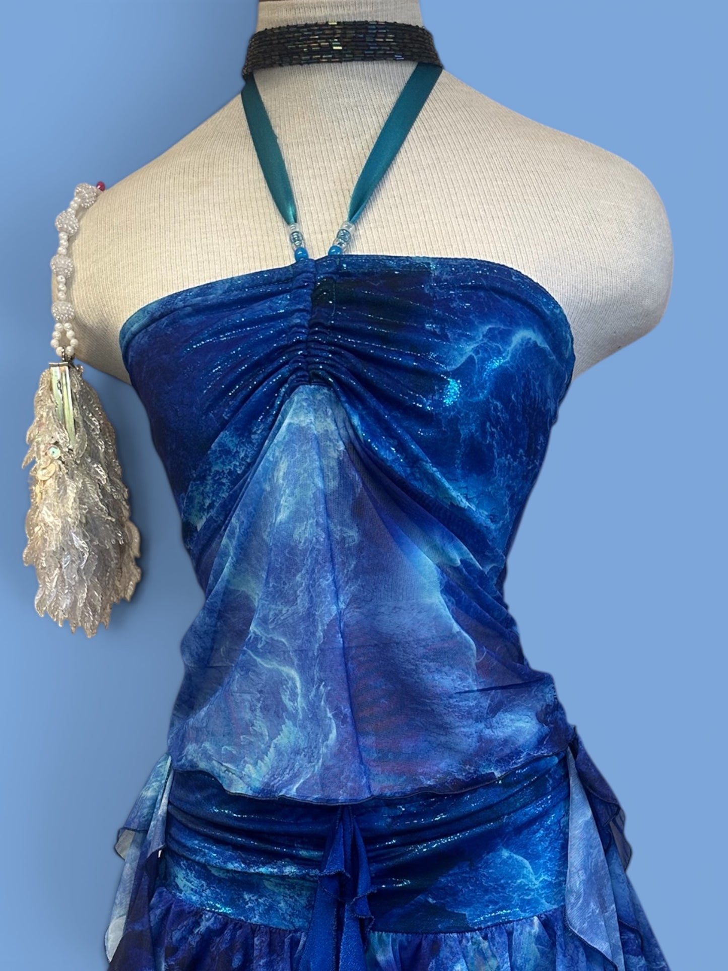 Ocean Spell drawstring bandeau top
