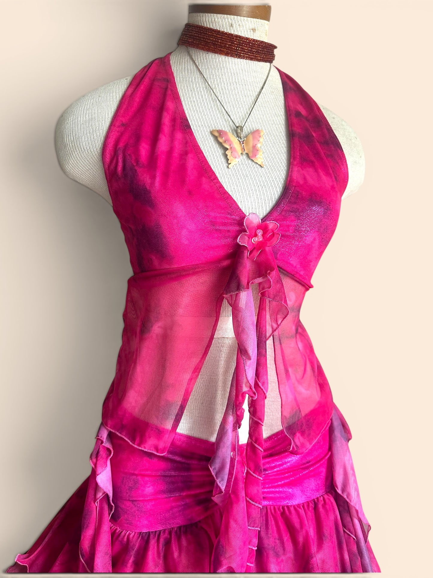 Pretty In Pink Halter Neck Top