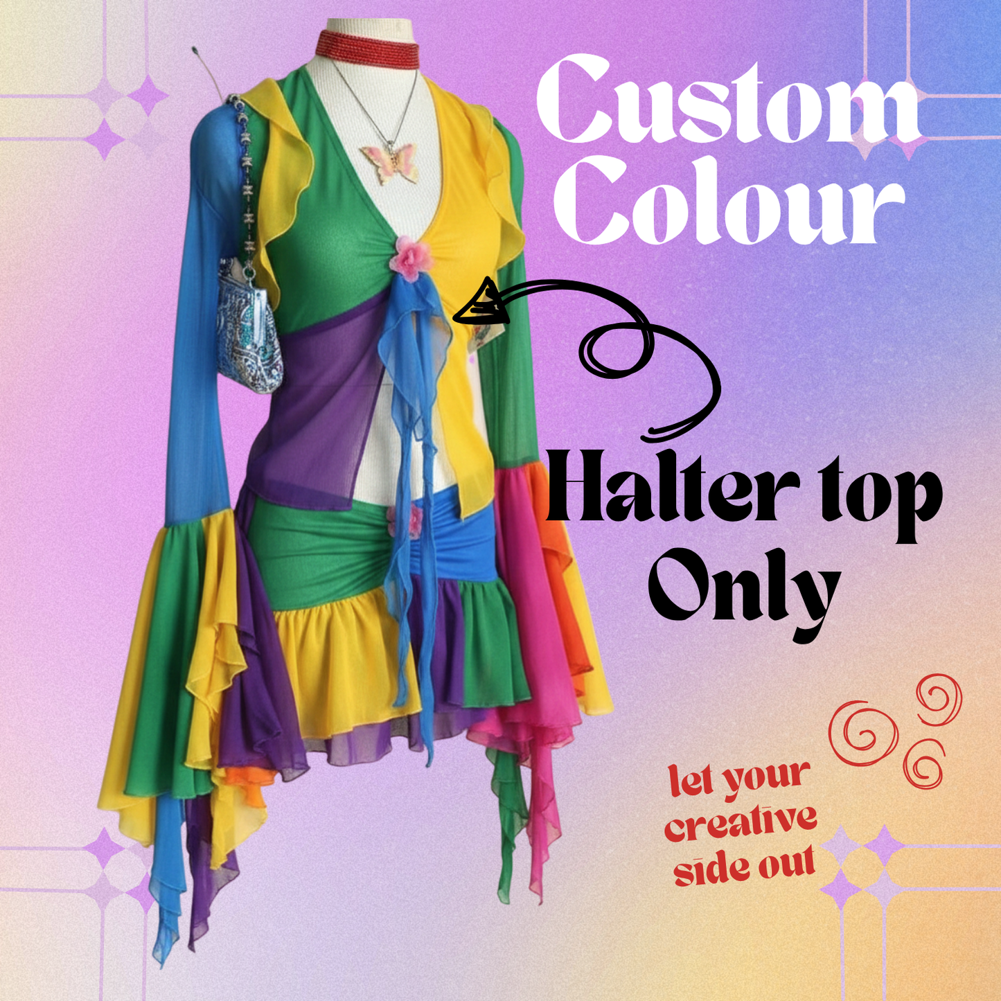 Choose Your Own Custom Colour - Halter top