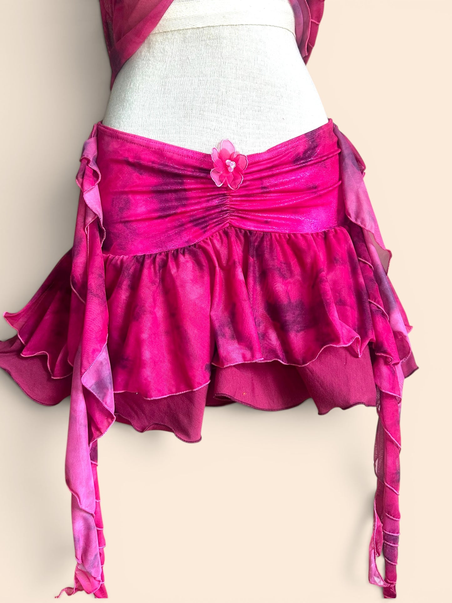 Pretty In Pink Rara layered mini skirt
