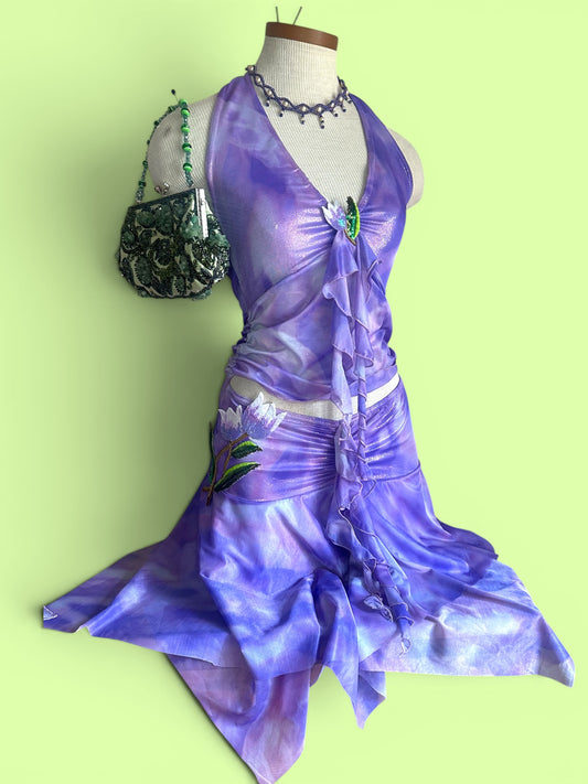 Pastel Fairy Lilac Halter Neck Top