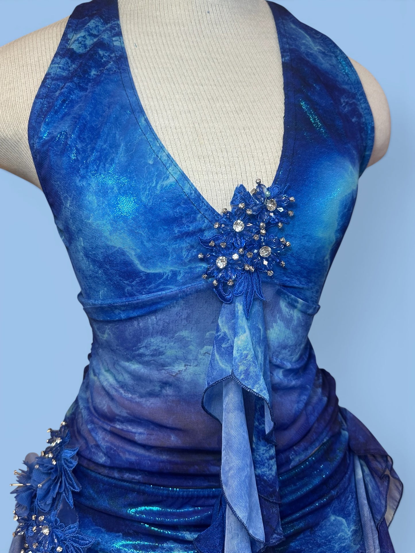 Ocean Spell Rara layered mini skirt