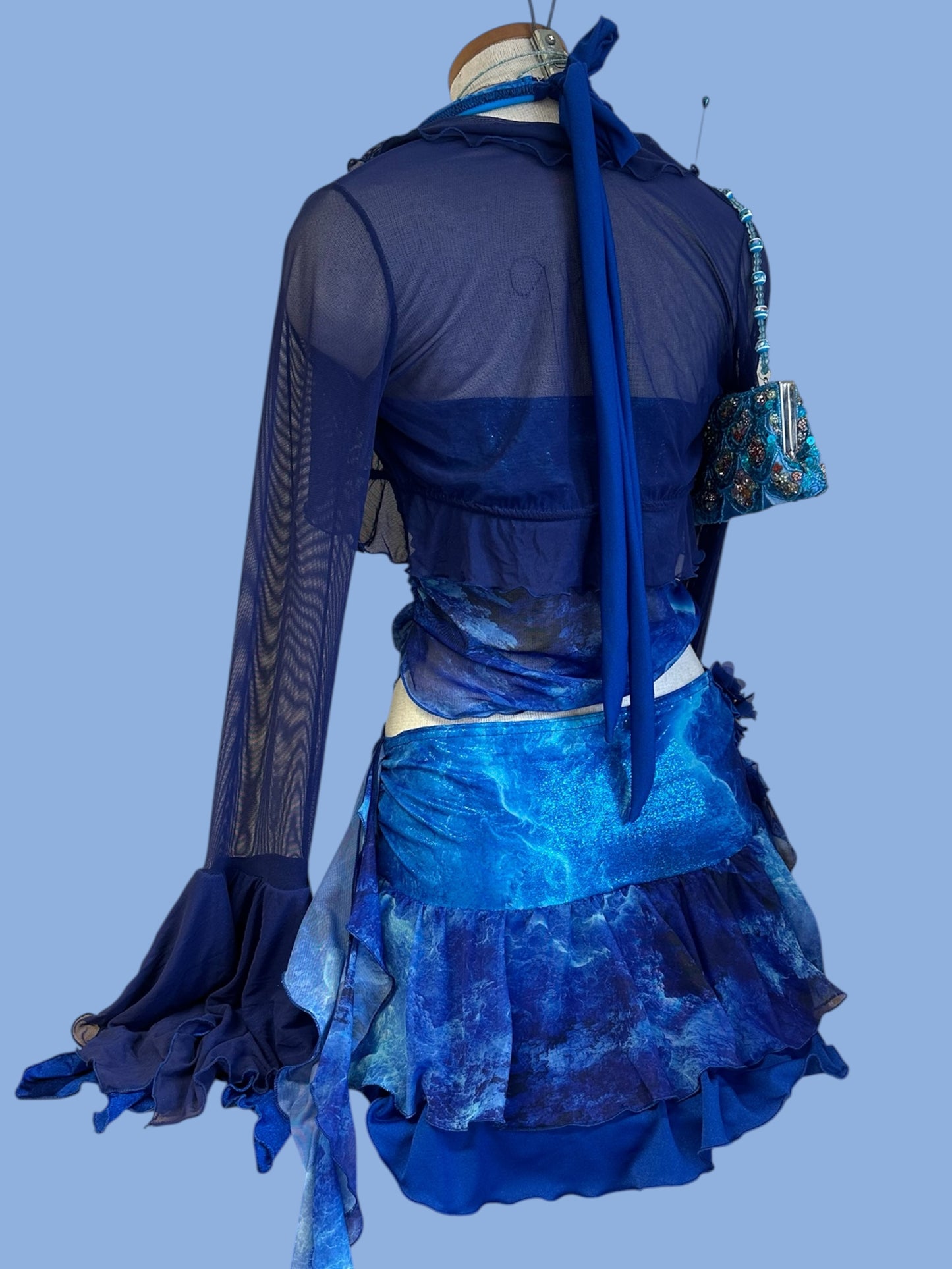 Ethereal bolero-shrug with floaty sleeves - Custom colours available