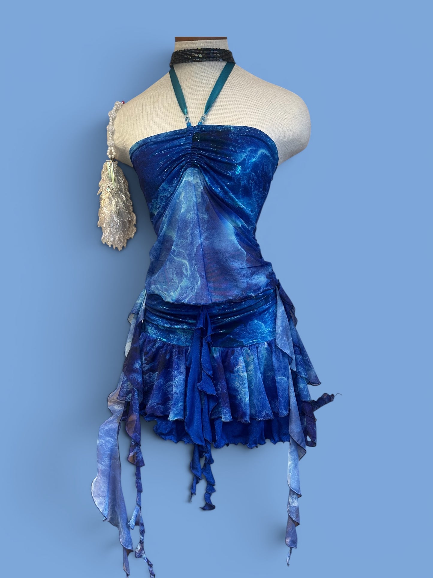 Ocean Spell drawstring bandeau top