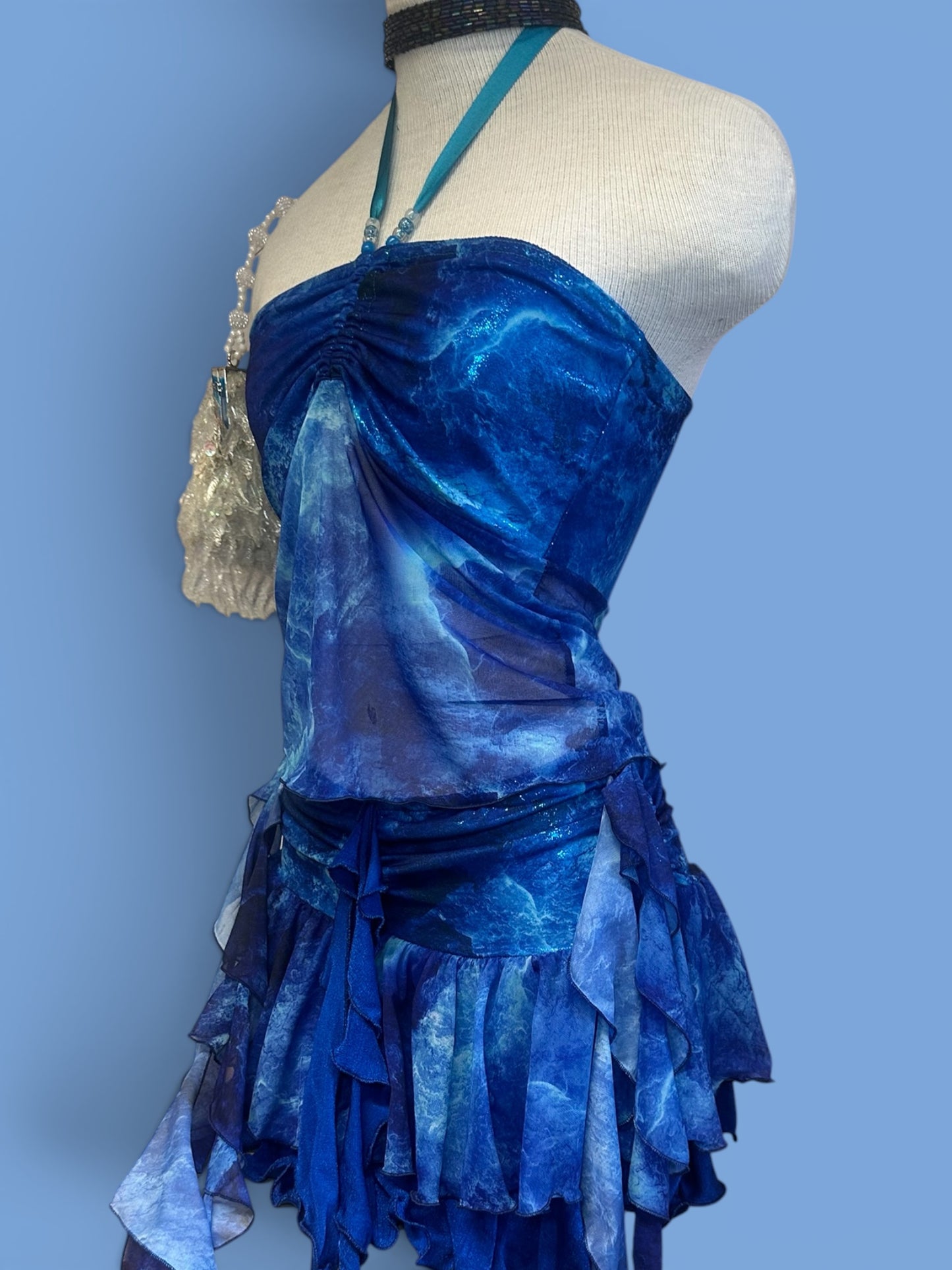 Ocean Spell drawstring bandeau top