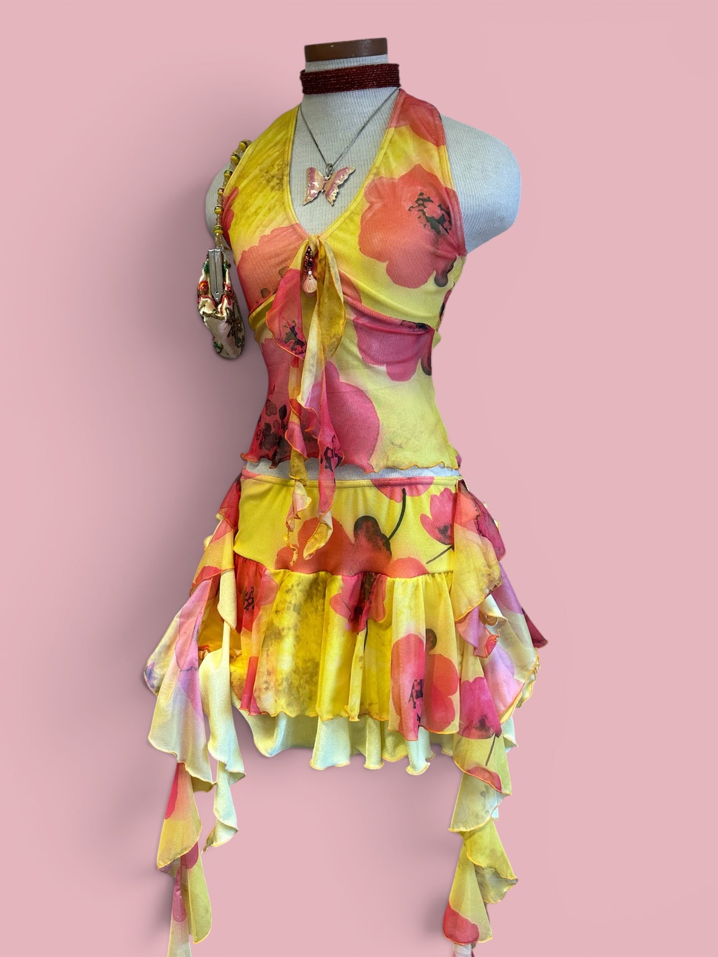 The Em Bloom Halter Neck Tie Top